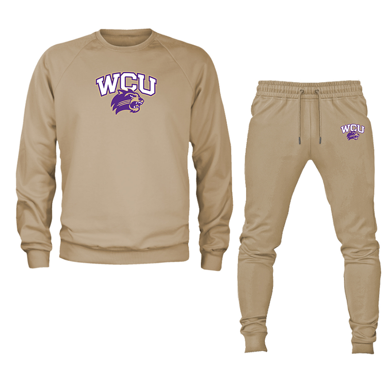 Men's Western Carolina Catamounts Crewneck Sweatshirt Joggers Suit